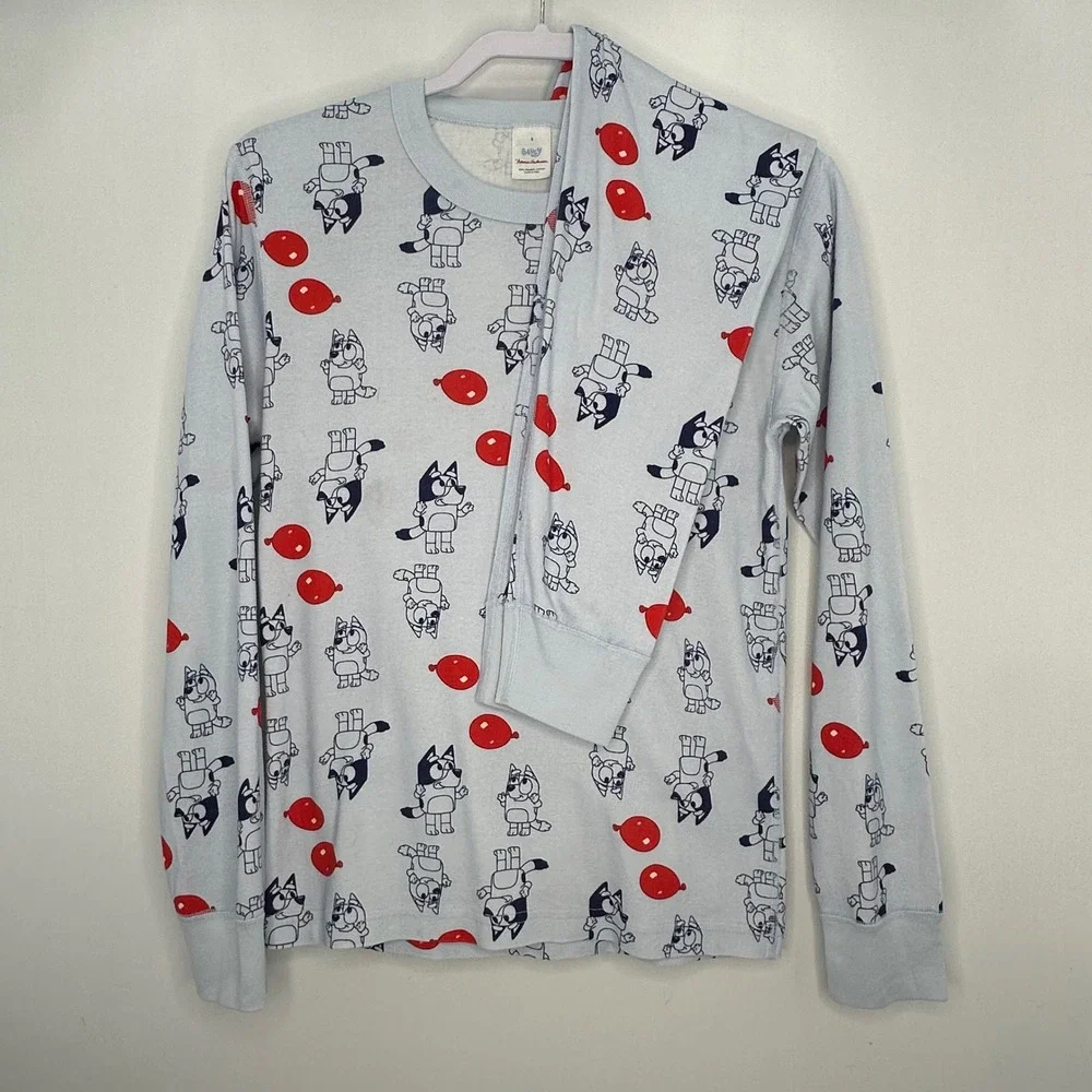 Hanna Andersson x Bluey Women Pajama Set Long Sleeve Pants Size S Organic Cotton